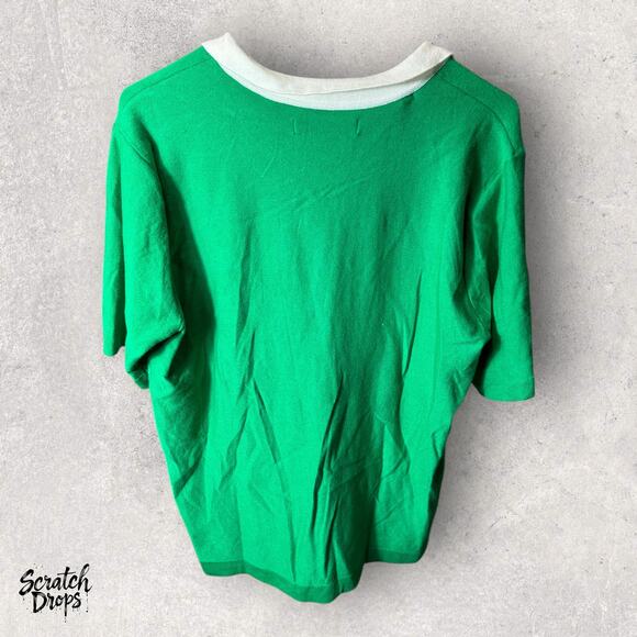 Novamen Men Green Polo Shirt Size 21 x 27.5 NWT Casual Short Sleeve Collared Top - Picture 3 of 3